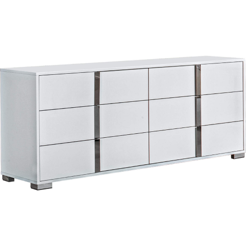 Alice Dresser in White Finish & Chrome